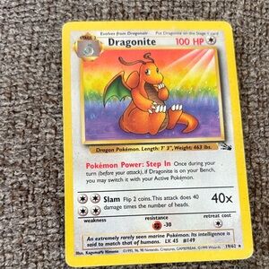 Pokemon Dragonite Trading Card 1999